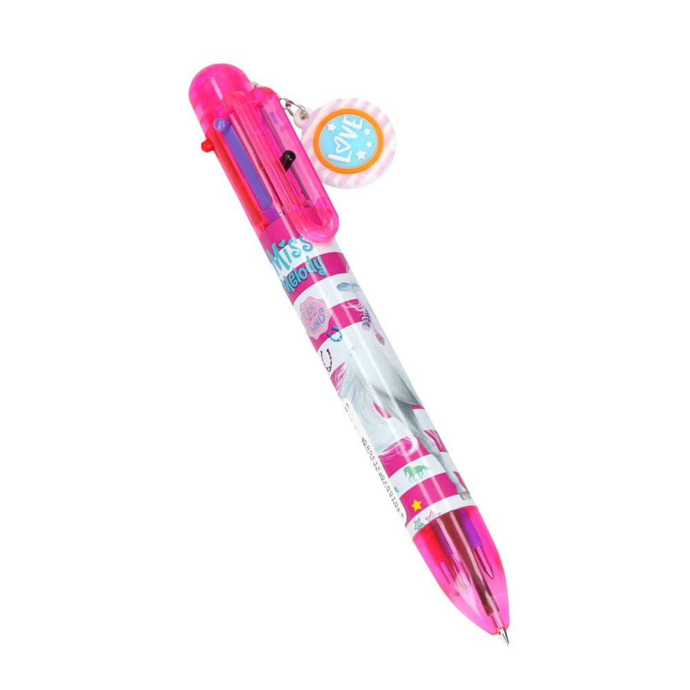 Stylo 6 couleurs Miss Melody rose