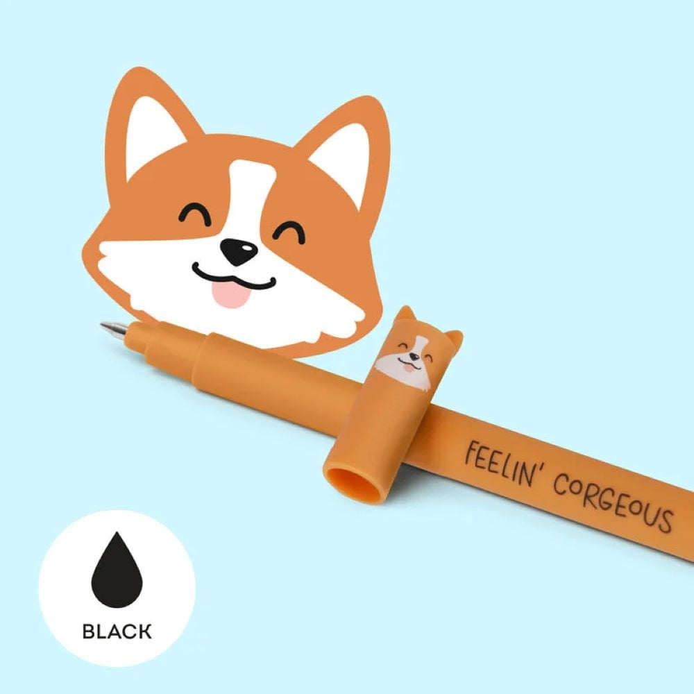 Stylo Gel Effaçable Legami Corgi