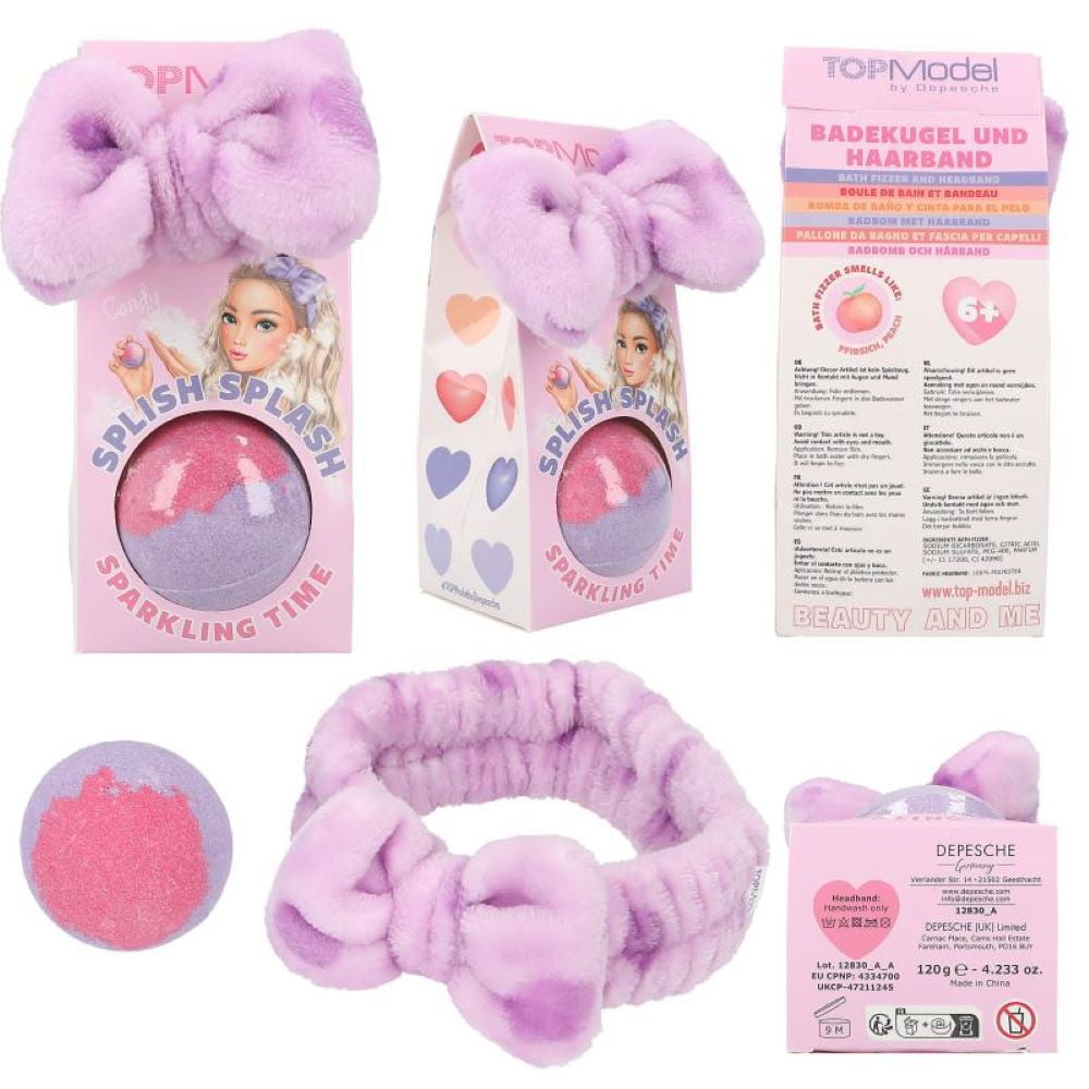 TOPModel Boule de bain et bandeau pour les cheveux Beauty and Me Candy