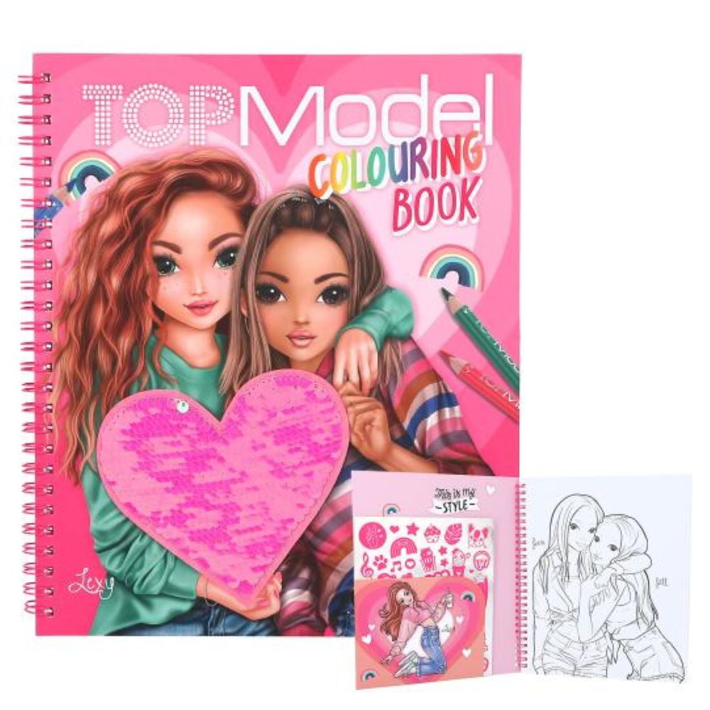 TOPModel Colouring book à sequins