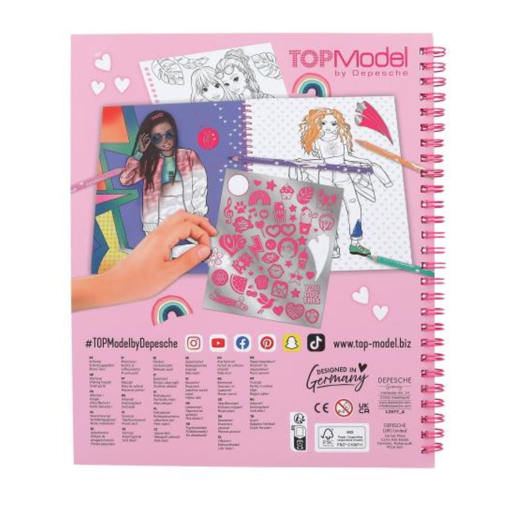 TOPModel Colouring book à sequins