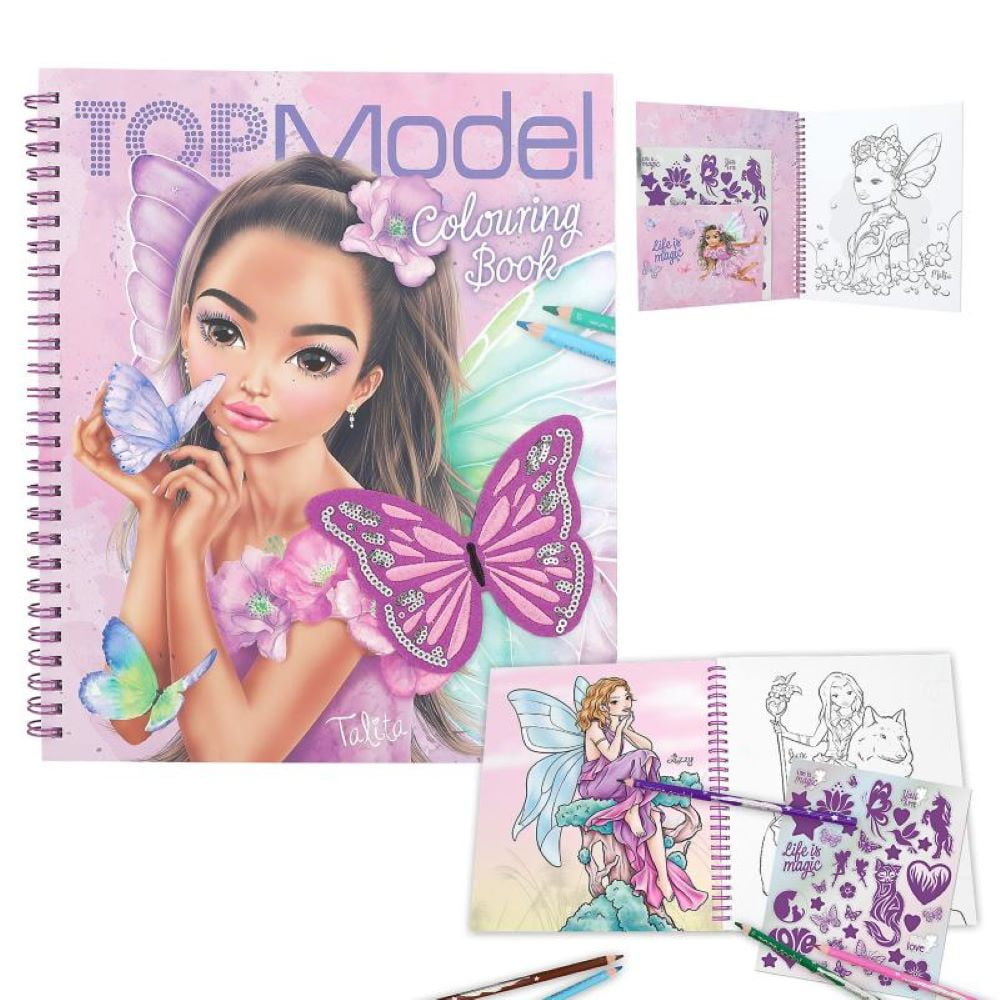 TOPModel Livre de coloriage avec sequins FAIRY LOVE