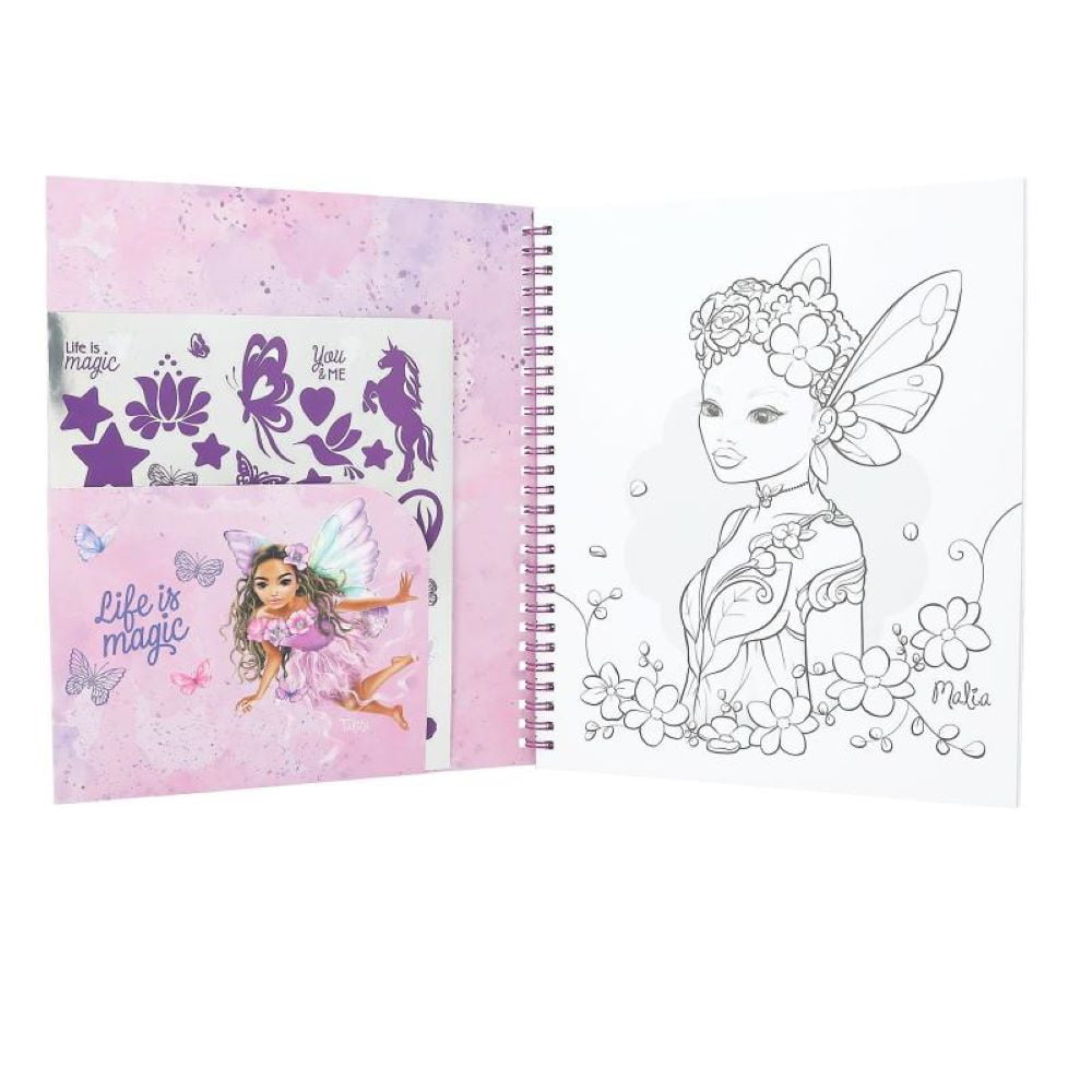 TOPModel Livre de coloriage avec sequins FAIRY LOVE